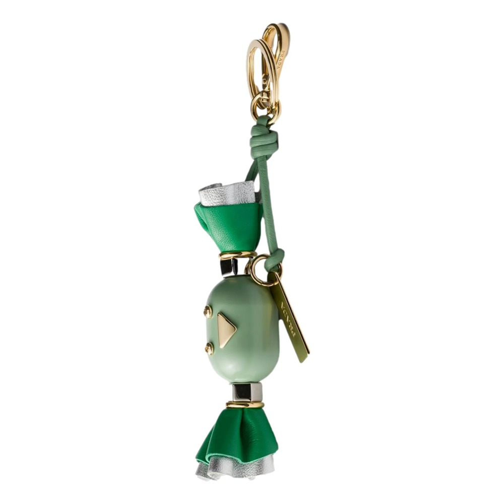 Prada Green Leather Candy Robot Bag Charm